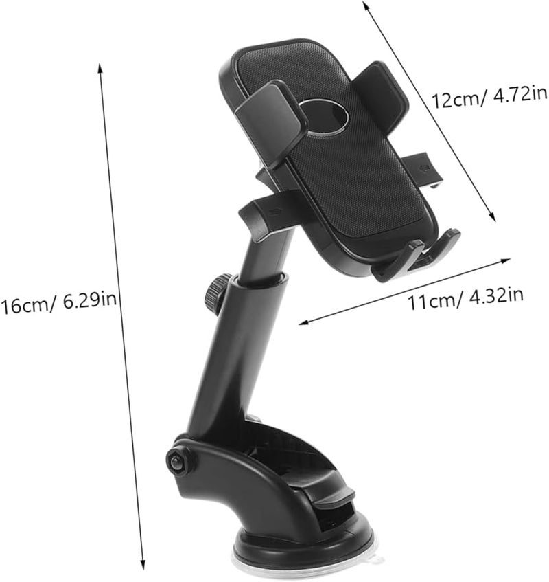 Universal Car Phone Holder Dashboard Mount with 360 Rotation Strong Suction Cup Easy Install All Mobile Devices - Image 2
